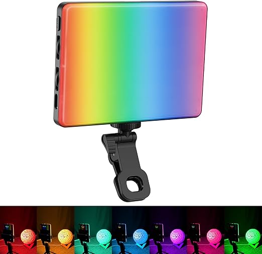 Youlisn RGB Selfie Light for Phone, 90 LED Phone Light with 360° Full Color CRI 95  Dimmable 2500K-8500K, 3000mAh Video Light for Phone iPad, Laptop, Makeup, TikTok, Selfie, Vlog, Video Conference