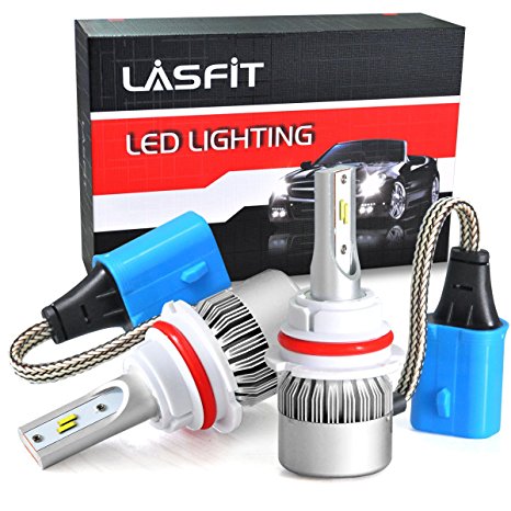 LASFIT 9007/HB5 72W 7600LM 6000K LED Headlight Bulb Kits-Philips Chips/Internal Driver-Dual Hi/Lo Beam-2Yr Warranty