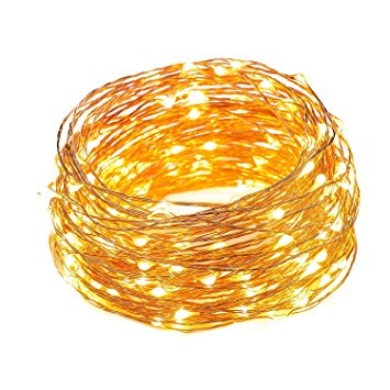 INST 200 LEDs 66ft Solar Powered Copper Wire String Lights, 8 Modes, Waterproof for Landscape Garden Patio Backyard Wedding