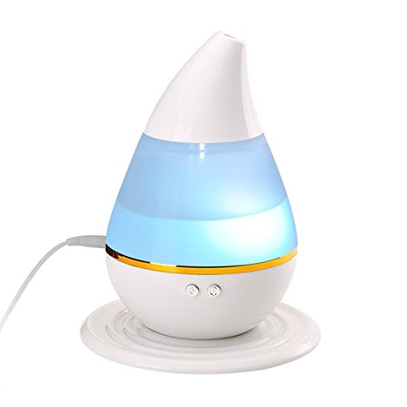 BIAL EX Mini Ultrasonic Humidifiers Cool Mist Humidifiers for Home Office Babyroom, 7 Colors Changing, USB Powered,250ML