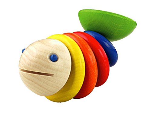 HABA Moby Wooden Fish Rattle (Made in Germany)