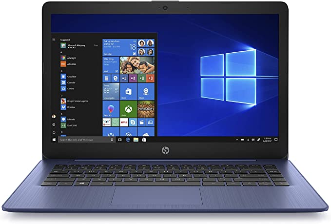 HP Stream 14-inch Laptop, AMD Dual-Core A4-9120E Processor, 4 GB SDRAM Memory, 32 GB eMMC Storage, Windows 10 Home in S Mode with Office 365 Personal for One Year (14-ds0010nr, Royal Blue) (Renewed)
