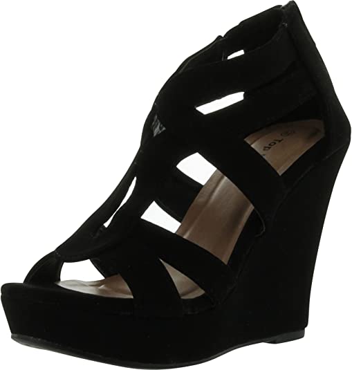 Lindy 03 Strappy Open Toe Platform Wedge