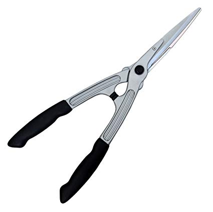 TABOR TOOLS B228 Professional Aluminum Hedge Shears for Trimming Borders, Boxwood, Decorative Grasses, and Bushes. Hedge Clippers featuring Comfort Grip Light Weight Aluminum Handles, Lightweight Hedge Shears for Topiary