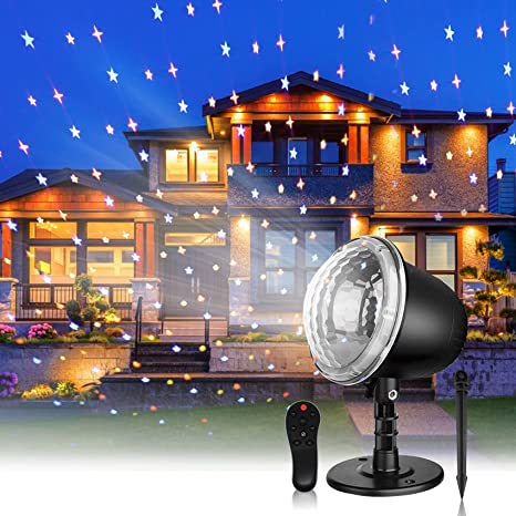 Star Projector, Elec3 Christmas Projector Light Outdoor, Holiday Light Projector with Remote Control and 5 Modes Waterproof Indoor Outdoor Landscape Lights for Bedroom Xmas Holiday Night Party Decor