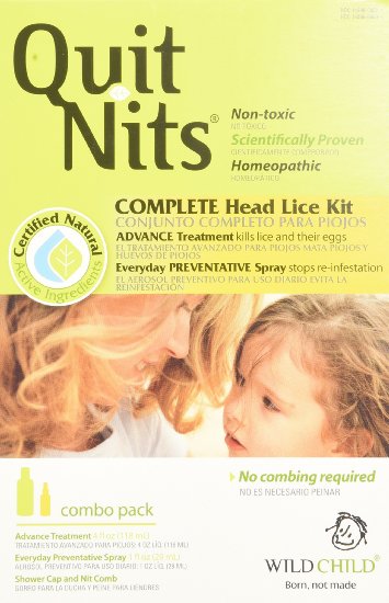 Quit Nits Natural Complete Head Lice Removal Kit Kills and Prevents Lice and Lice Eggs Treatment for Lice 1 Kit