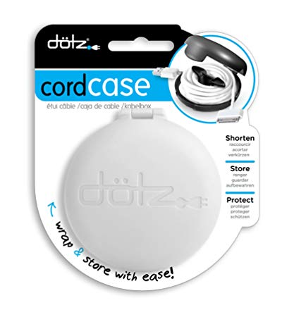 Dotz Cord Wrap for Cord and Cable Management, White (CWOS30M-CW)