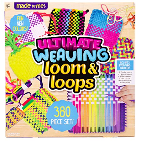 Made By Me Ultimate Weaving Loom by Horizon Group Usa, Includes Over 360 Craft Loops & 1 Weaving Loom (Amazon Exclusive), Multicolor