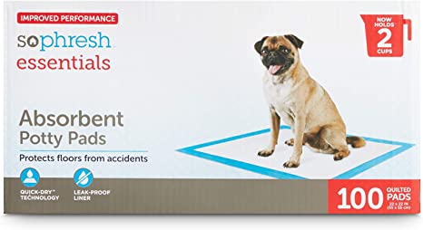 So Phresh Petco Brand Essentials Absorbent Potty Pads for Dogs, Count of 100, 100 CT