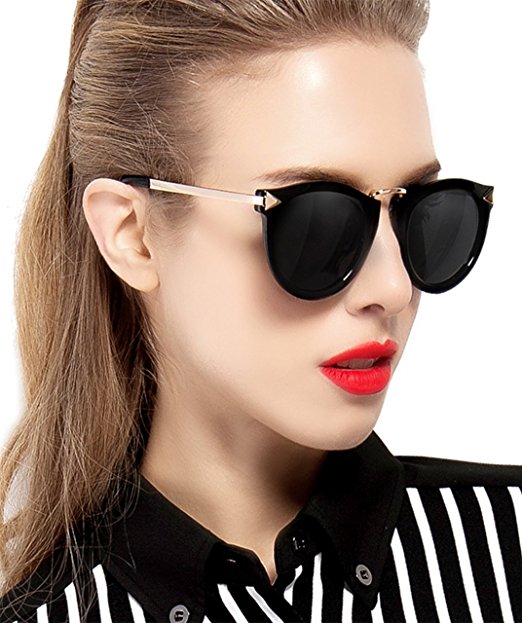 ATTCL® Vintage Fashion Round Arrow Style Wayfarer Polarized Sunglasses for Women
