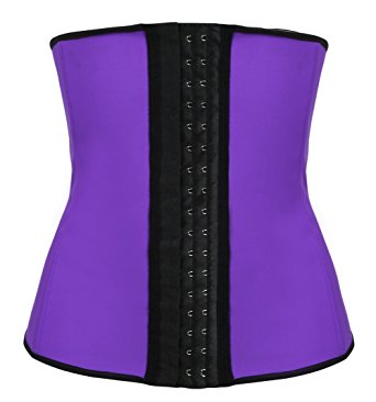 TIENO Underbust Latex Corset Firm Compression Waist Trainer Shaper for Weight Loss