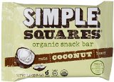 Simple Squares Organic Snack Bar Coconut  16 oz  Bars 12 Count