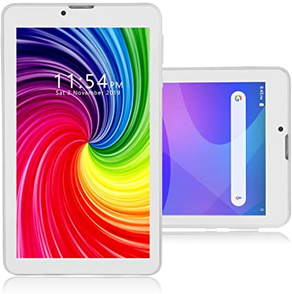 Indigi 2-in-1 Phablet 7-inch Android Pie Tablet 4G LTE Smart Phone - GSM Unlocked AT&T T-Mobile (White)