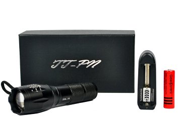 TTpn(TM) Professional Series Flashlight - Our Best and Brightest LED Tactical Flashlight max 1400 Lumens, 5 Modes. Zoom Lens with Zoomable Focus Water Resistant .Suitable for Use AAA 3 Batteries or 18650