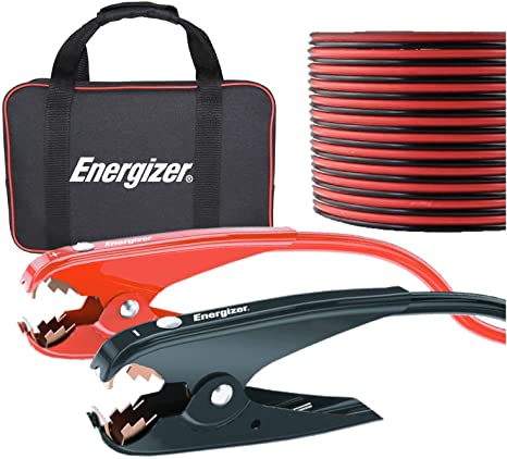 Energizer Car Battery Jumper Leads, Heavy Duty Automotive Booster Cables for Jump Starting Dead or Weak Batteries, Carrying Bag Included (6-Meters (2-Gauge)