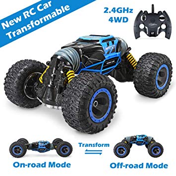 Jasonwell RC Car Remote Control Cars for Kids 4WD Off Road Vehicle Rock Crawler 2.4Ghz 1:16 Rechargable Monster Truch Dual Motors Buggy Hobby Racing Car Toys Gifts Boys Girls 6 7 8 9 10 12 Year Old