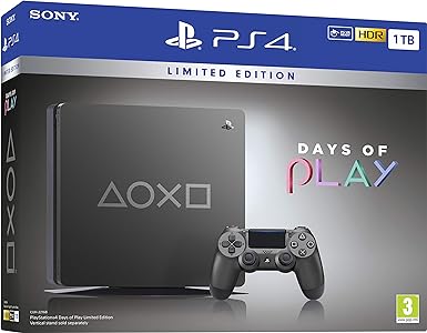 Days of Play Limited Edition Steel Black 1TB PS4 (PS4)