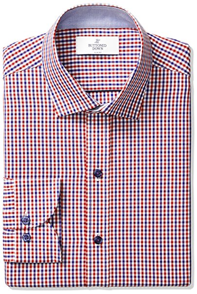 Buttoned Down Men's Slim Fit Spread-Collar Sport Shirt