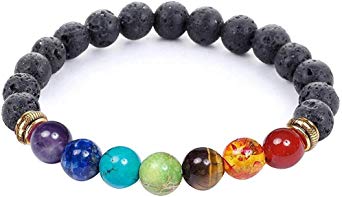 Gonikm Men Women Stone Beads Stretch Strand Bracelets Healing Therapy Bracelets Strand