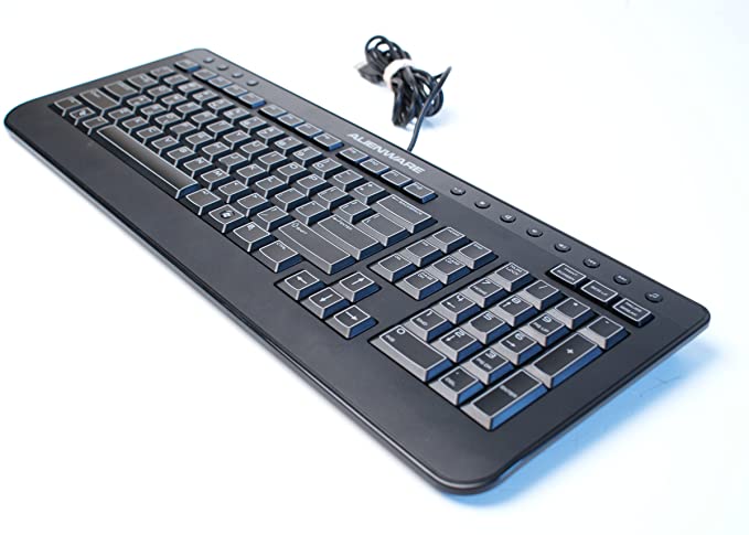 Dell H9Y23 Alienware Wired USB Computer Keyboard SK-8165, Plug-N-Play NO SOFTWARE REQUIRED, Multimedia Hot Buttons Including Audio Control