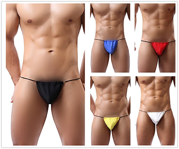 Zmart Men's 5-Pack Sexy Underwear G-string Thong T-back
