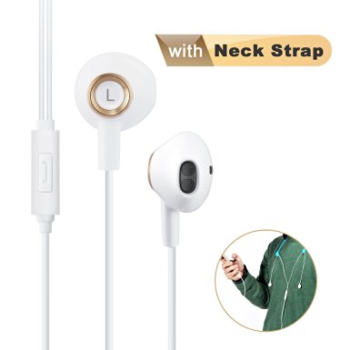 Mugmee® Noise Isolating Stereo Earphones Hands-free Earbuds with Built in Mic for Apple iPhone iPad Samsung Galaxy and More