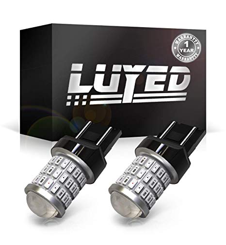 LUYED 2 x Super Bright 9-30v 7440 7443 T20 LED Bulbs Used for Brake Lights,Tail Lights,Red