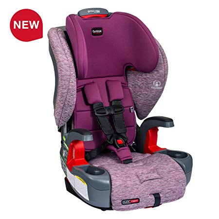 Britax Grow with You ClickTight Harness-2-Booster Car Seat - 2 Layer Impact Protection - 25 to 120 pounds, Mulberry