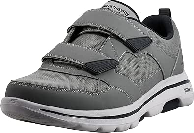 Skechers Mens Go Walk 5 Wistful - Athletic Hook and Loop Walking Shoe with Air Cooled Foam Sneaker