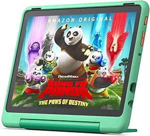 Amazon Fire HD 10 Kids Pro tablet | ages 6–12, 10.1" brilliant screen, long battery life, parental controls, slim case, 2023 release, 32 GB, Mint