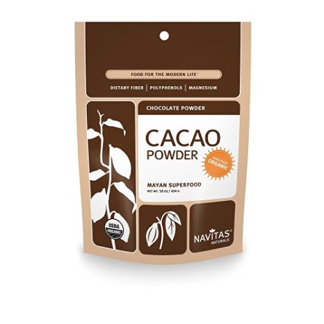 Navitas Naturals Organic Cacao Powder, 16-oz. Pouches (Pack of 4)