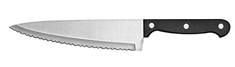 Ginsu Essential Series Stainless Steel 6-Inch Black Serrated Chef's Knife, 05101DS