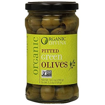 Organic Pitted Green Olives by Divina (10.2 ounce)