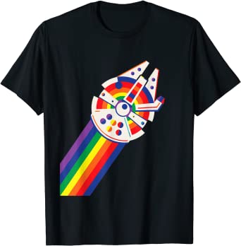 Star Wars Rainbow Millennium Falcon T-Shirt