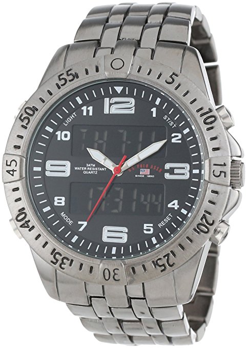 U.S. Polo Assn. Classic Men's US8496  Gunmetal-Tone Analog-Digital Watch