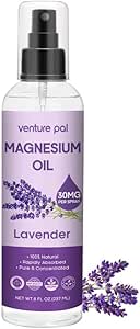 Venture Pal - Pure Magnesium Oil Spray with Lavender - Big 8 fl oz - Organic Natural Magnesium Chloride