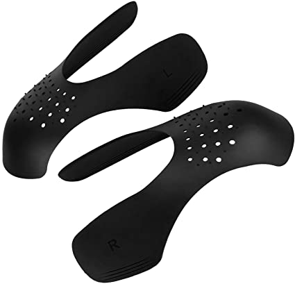 Shoe Crease Protector, 1 Pair Anti Wrinkle Shoes Creaser Shields Guard Toe Box Decreaser Men's 7-12 Black