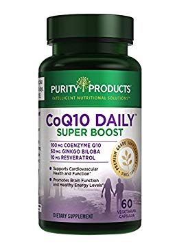Purity Products - CoQ10 Daily Super Boost with Ginkgo & Resveratrol - 60 Capsules