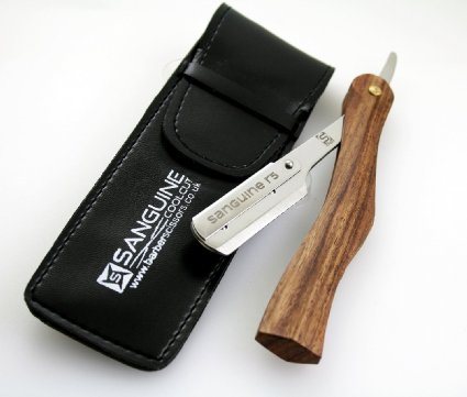 Pure Wood Shaving Razor / Cut Throat Razors / Shavette Razor (coolcut)   Free Blades & Pouch