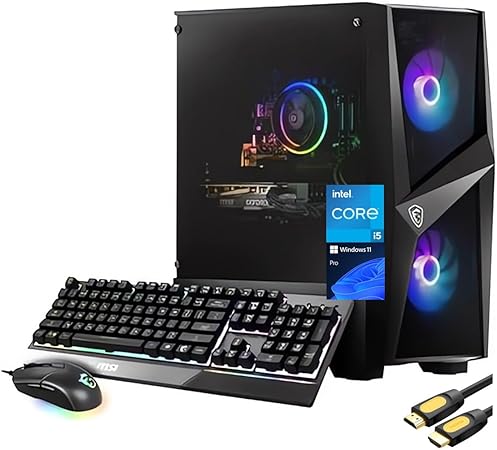 MSI Codex R Gaming Desktop, 13th Gen Intel 10-Core i5-13400F, GeForce RTX 4060 8GB, 16GB DDR5, 1TB NVMe SSD   1TB HDD, WiFi 6E, RJ45, Bluetooth, HDMI/DP, USB-C, Keyboard & Mouse, SPS HDMI, Win 11 Pro