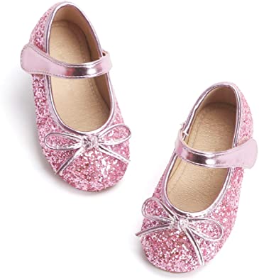 Otter MOMO Toddler/Little Girls Mary Jane Ballerina Flats Shoes Slip-on School Party Dress Shoes…