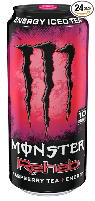 Monster Rehab, Raspberry Tea   Energy, 15.5 Ounce (Pack of 24)