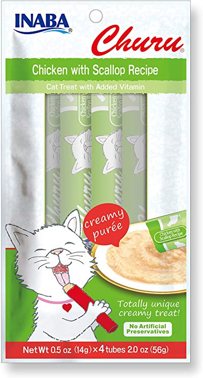 INABA Churu Lickable Purée Natural Cat Treats