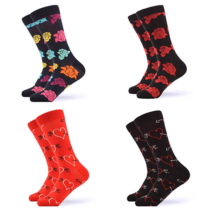 WeciBor Women's Funny Casual Combed Cotton Socks Packs