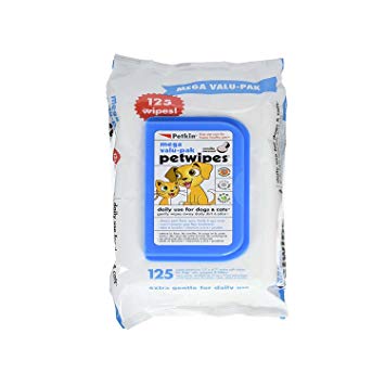 Petkin Mega Valu Pet Wipes, Pack of 125