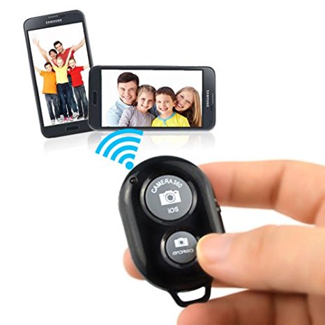 iShot Pro Wireless Camera Shutter Release Remote Control Bluetooth for All iPhone, All iPad and All Android Smartphones & Tablets - 30  Ft Max Distance Hands-free Photo / Video Start and Stop