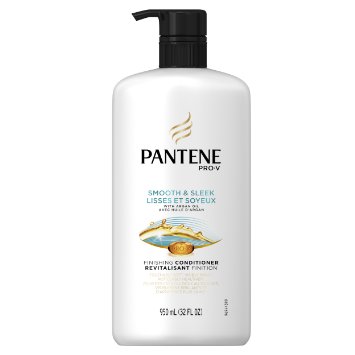 Pantene Pro-V Smooth and Sleek Conditioner, 32 fl oz with Pump (Product Size May Vary)