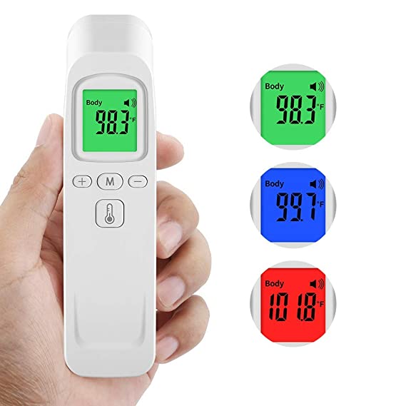 Non Contact Forehead Thermometer Instant Accurate Reading Infrared Digital Thermometer with Fever Alarm for Adults Baby Indoor and Outdoor Use
