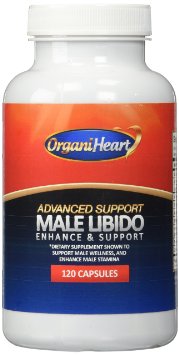 OrganiHeart - Advanced Support Male Libido Stamina   Enlargement Pills (120 count)