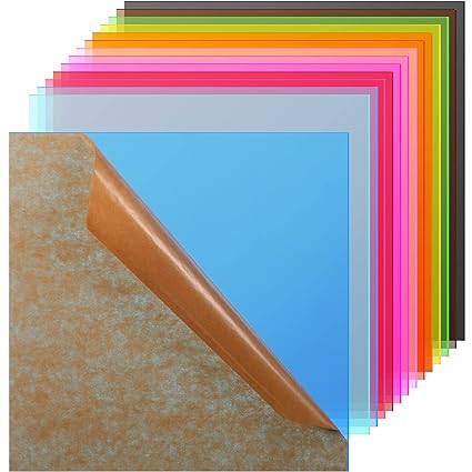 16 Pcs 8 x 8 Inches Colored Acrylic Sheet Translucent 1/8 Thick Acrylic Sheets for Laser Cutting Acrylic Board Acrylic Panel for Crafting, Cutting, Sawing, and Engraving